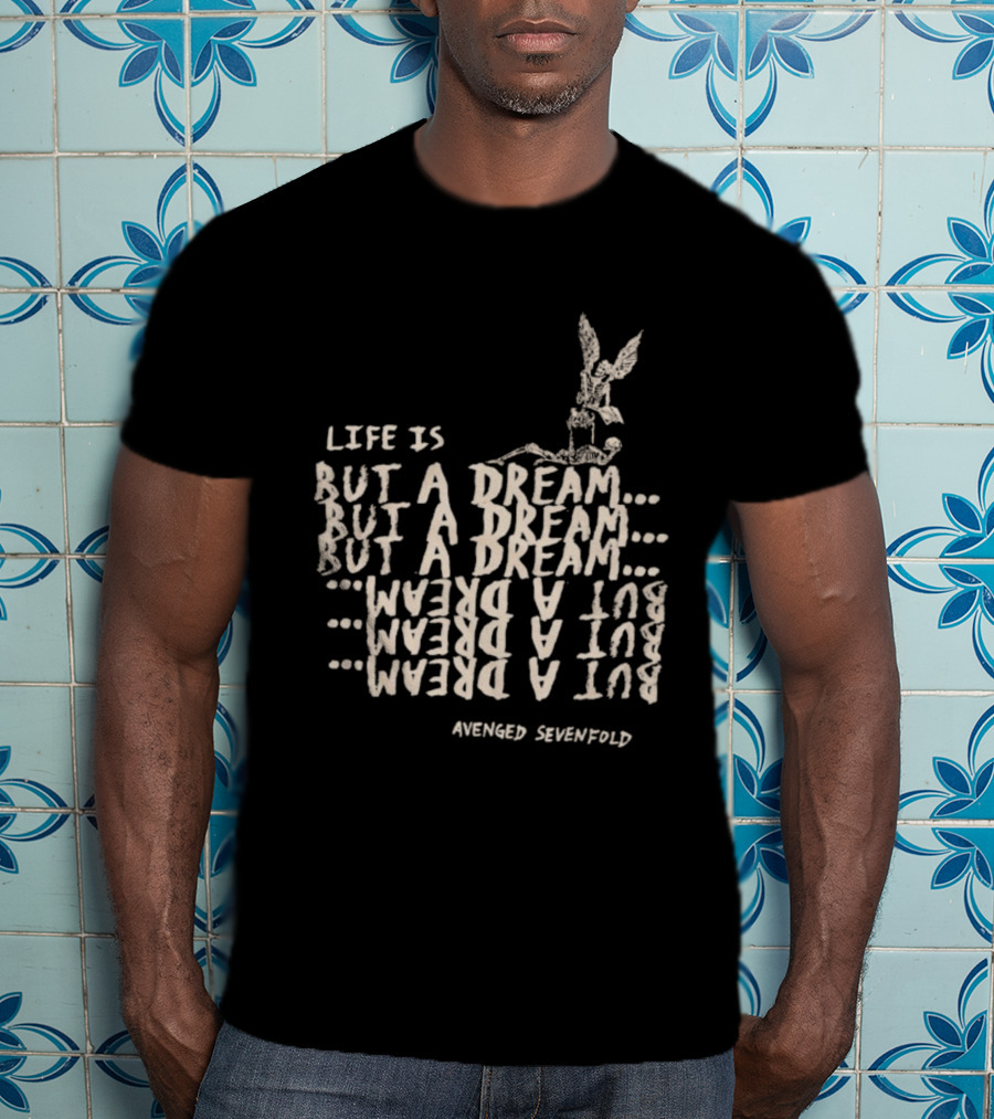 Avenged Sevenfold Life Is But A Dream Skeleton Reflection T-Shirt