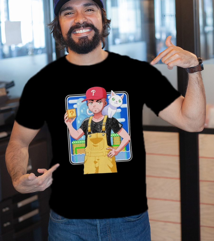 DanG88 Dynamic Duo Philadelphia Phillies Fan Anime Style Mario Influence T-Shirt