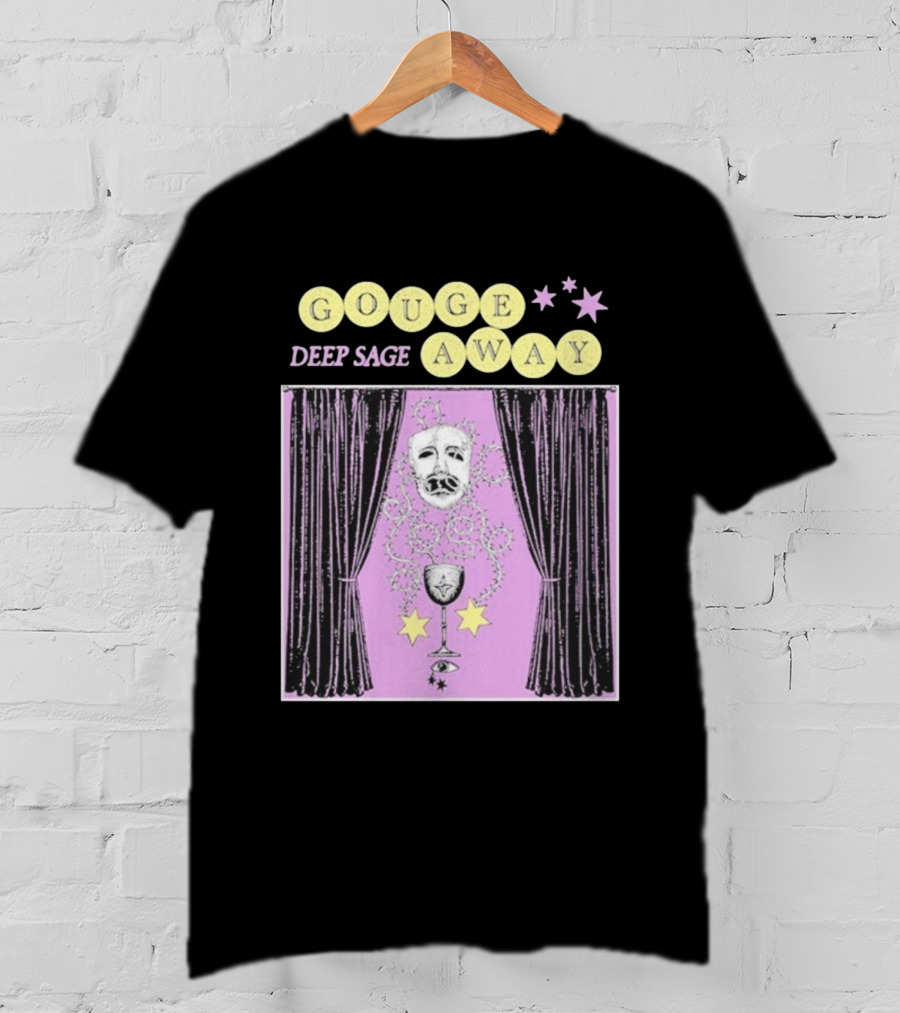 Gouge Away Deep Sage Mask Chalice Stars Curtain T-Shirt