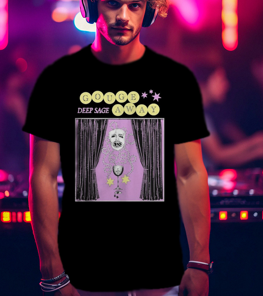 Gouge Away Deep Sage Mask Chalice Stars Curtain T-Shirt