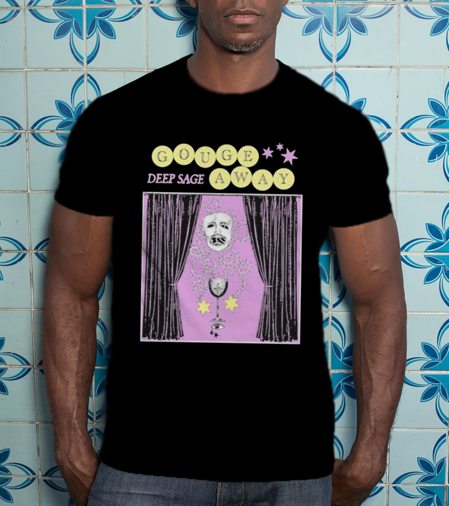 Gouge Away Deep Sage Mask Chalice Stars Curtain T-Shirt