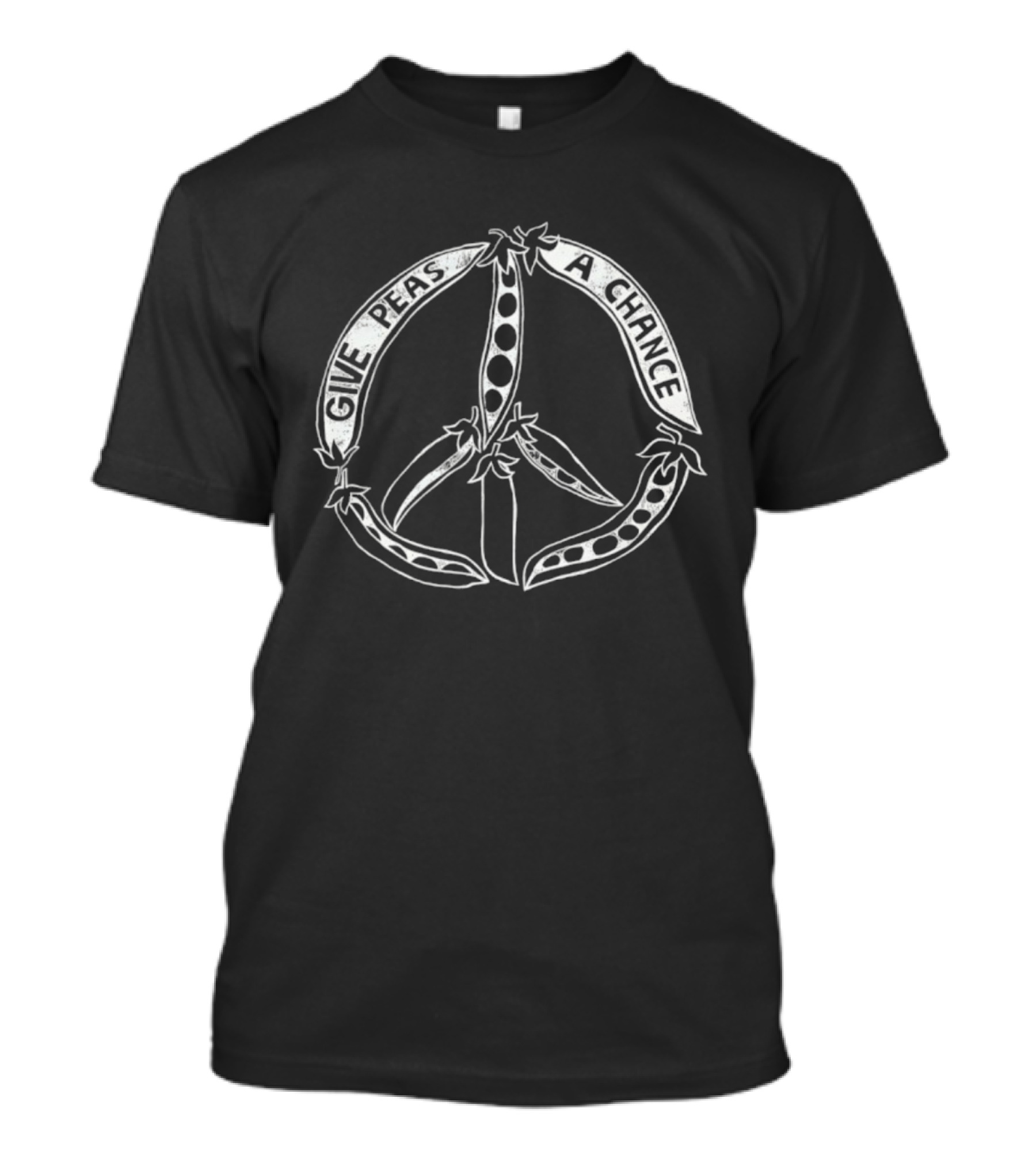 Peace Symbol Give Peas A Chance Peapod Design T-Shirt