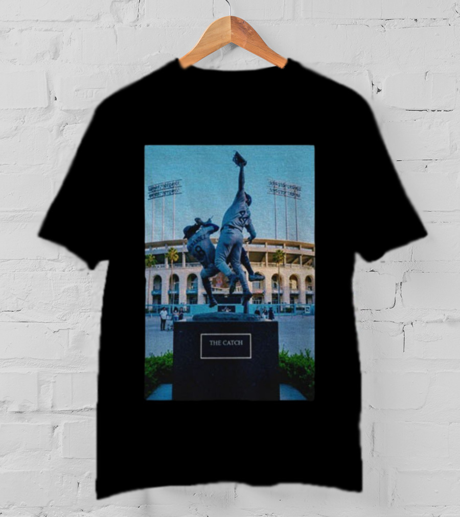 Hernandez Pages The Catch Dodgers World Series Monument T-Shirt