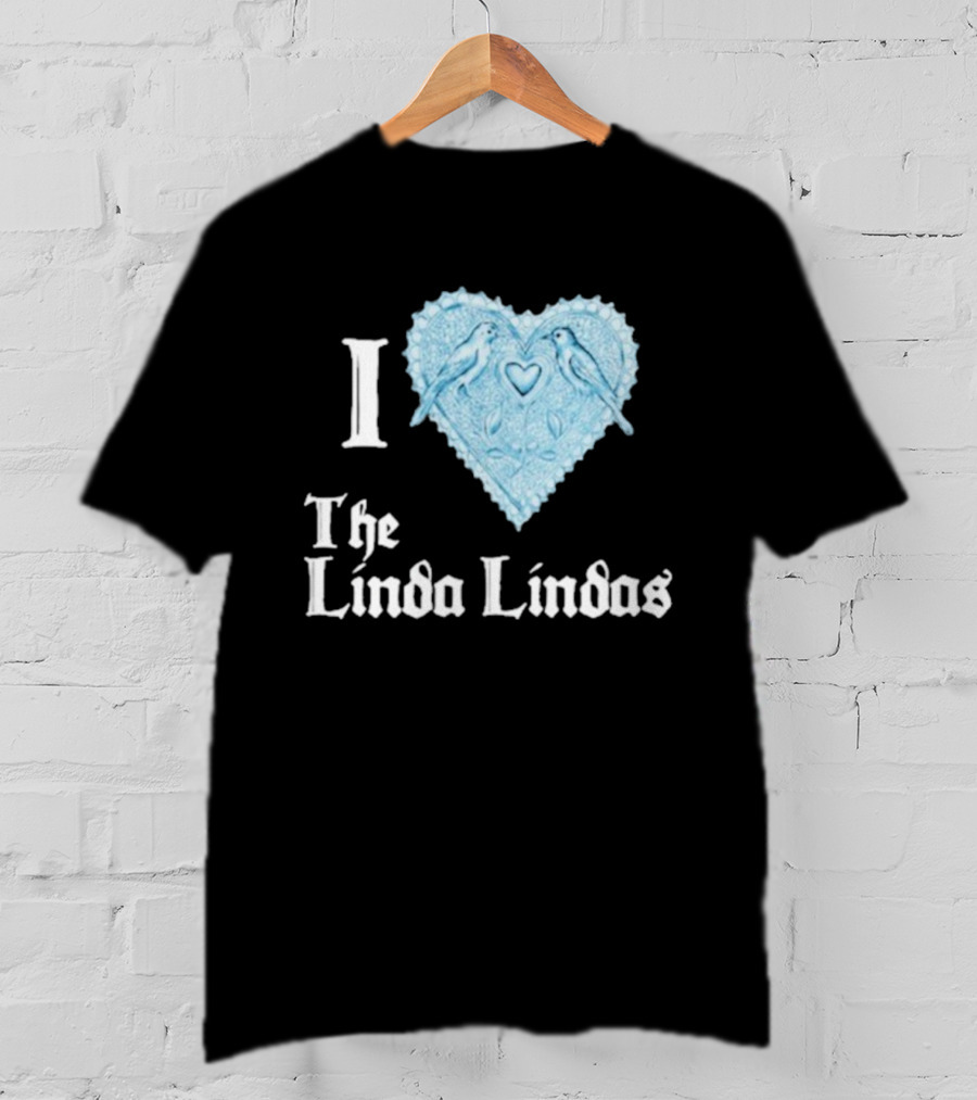 I Love The Linda Lindas Heart With Birds T-Shirt