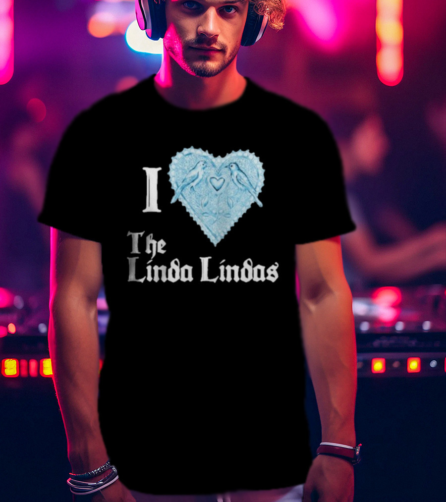 I Love The Linda Lindas Heart With Birds T-Shirt