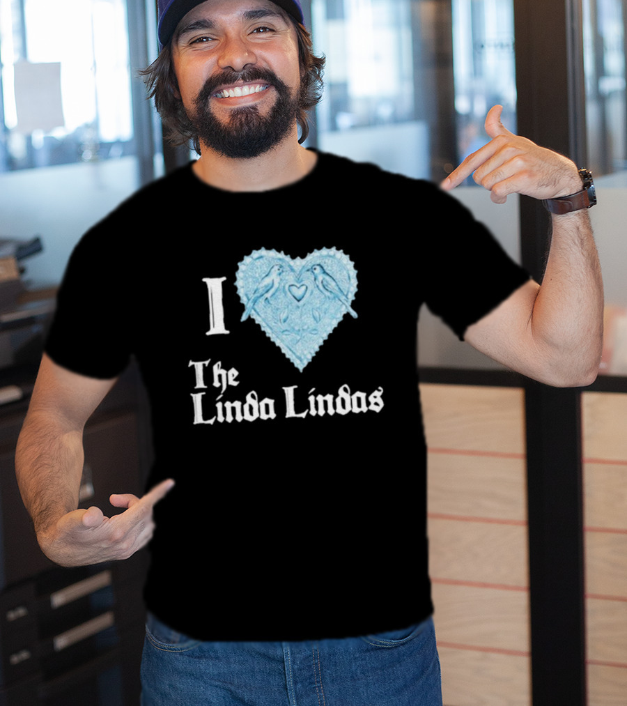 I Love The Linda Lindas Heart With Birds T-Shirt