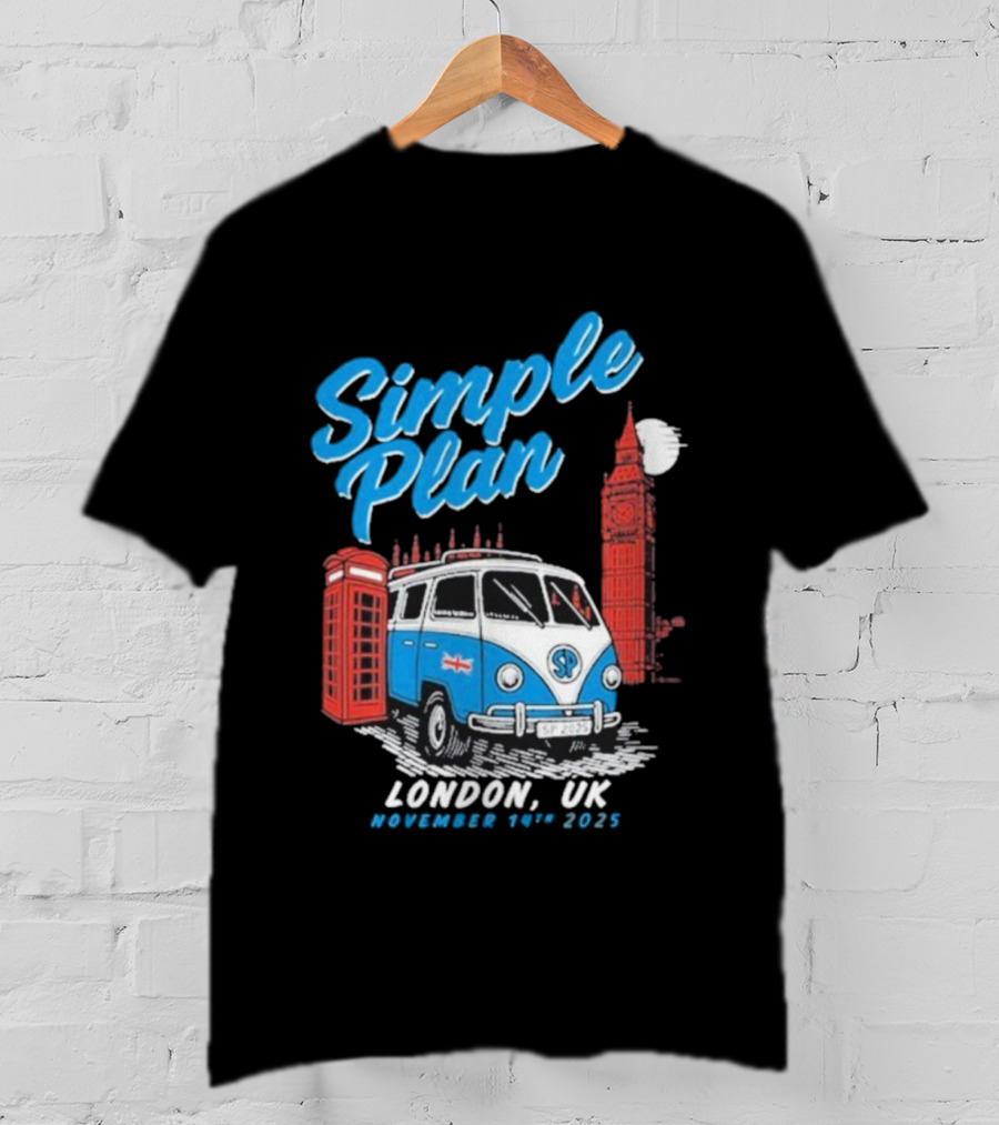 Simple Plan London UK November 14th 2025 Van Big Ben T-Shirt