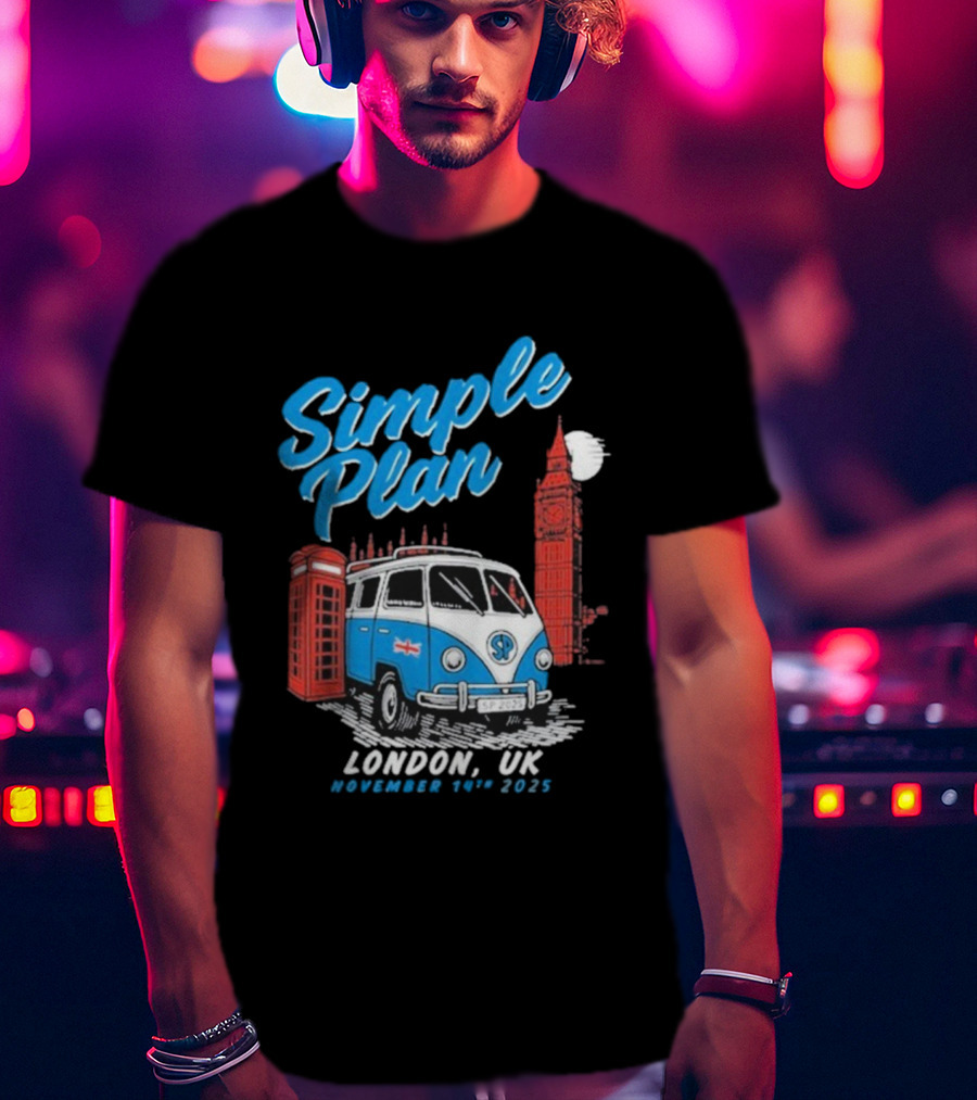 Simple Plan London UK November 14th 2025 Van Big Ben T-Shirt
