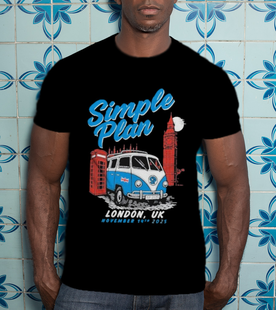 Simple Plan London UK November 14th 2025 Van Big Ben T-Shirt