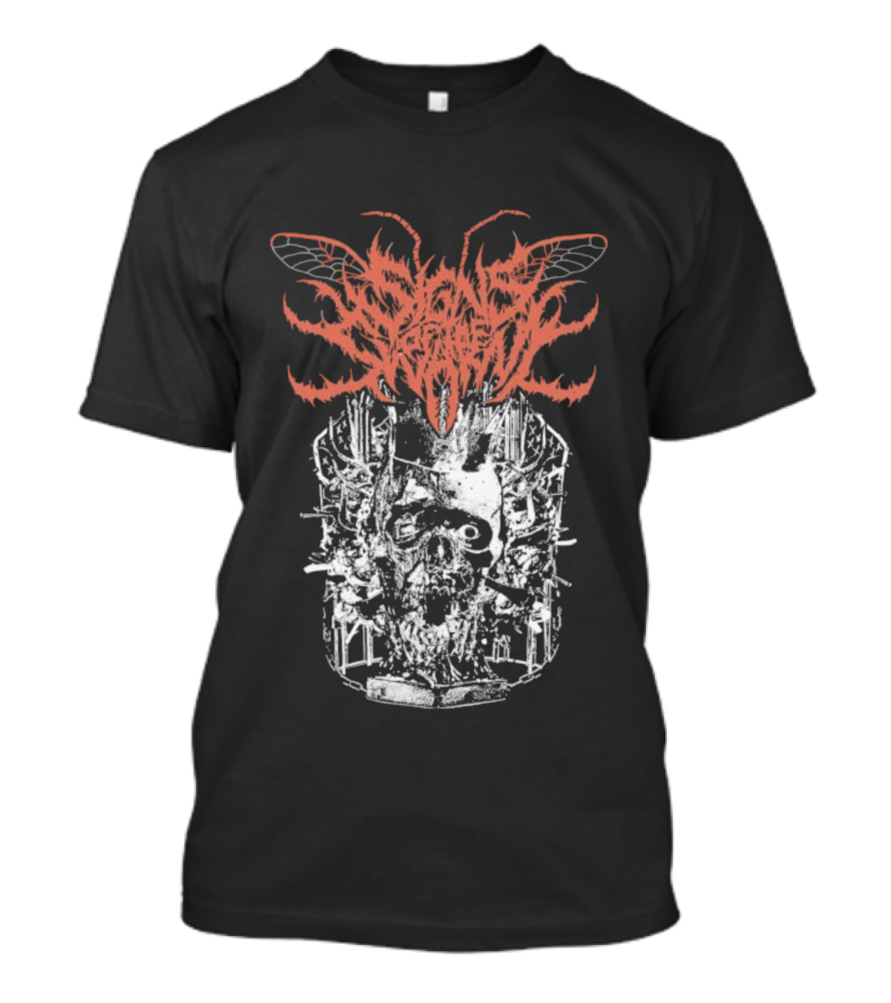 Signs Of The Swarm Hymns Of Summer Vacation Insect Skull Art T-Shirt