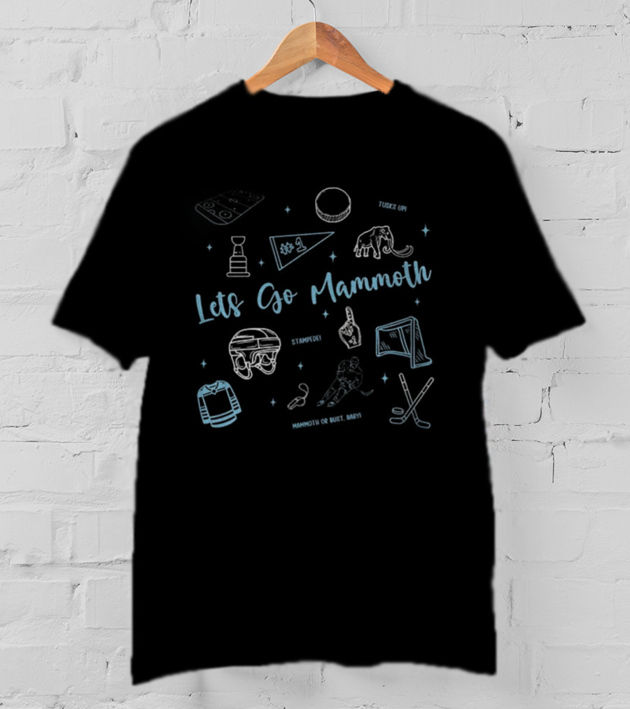 Utah Mammoth Hockey Lets Go Mammoth NHL Tusks Up Stampede Icons T-Shirt
