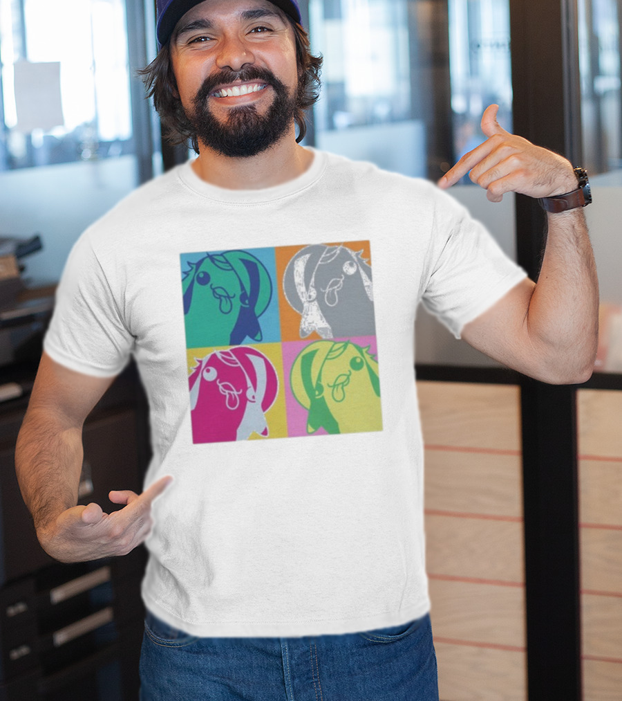 Bird650 Derp Colorful Pop Art Quad T-Shirt