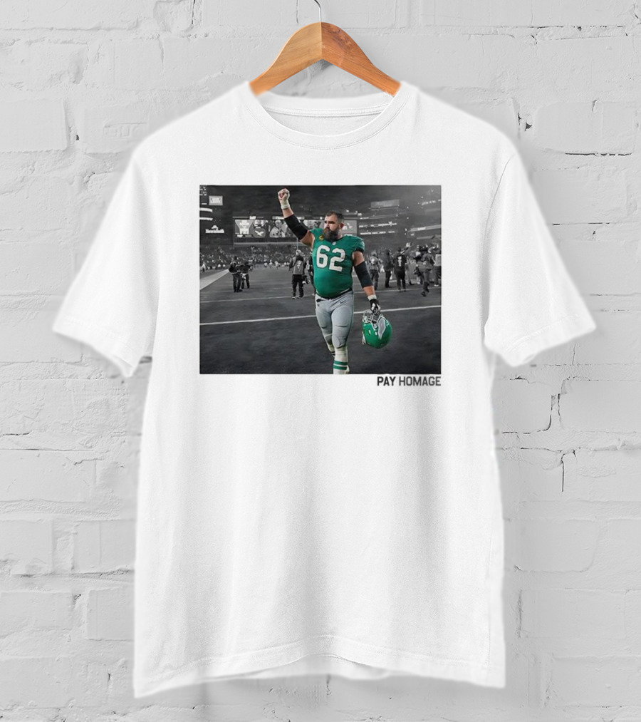 Jason Kelce Philadelphia Eagles NFL Number 62 Giants Stadium Victory T-Shirt
