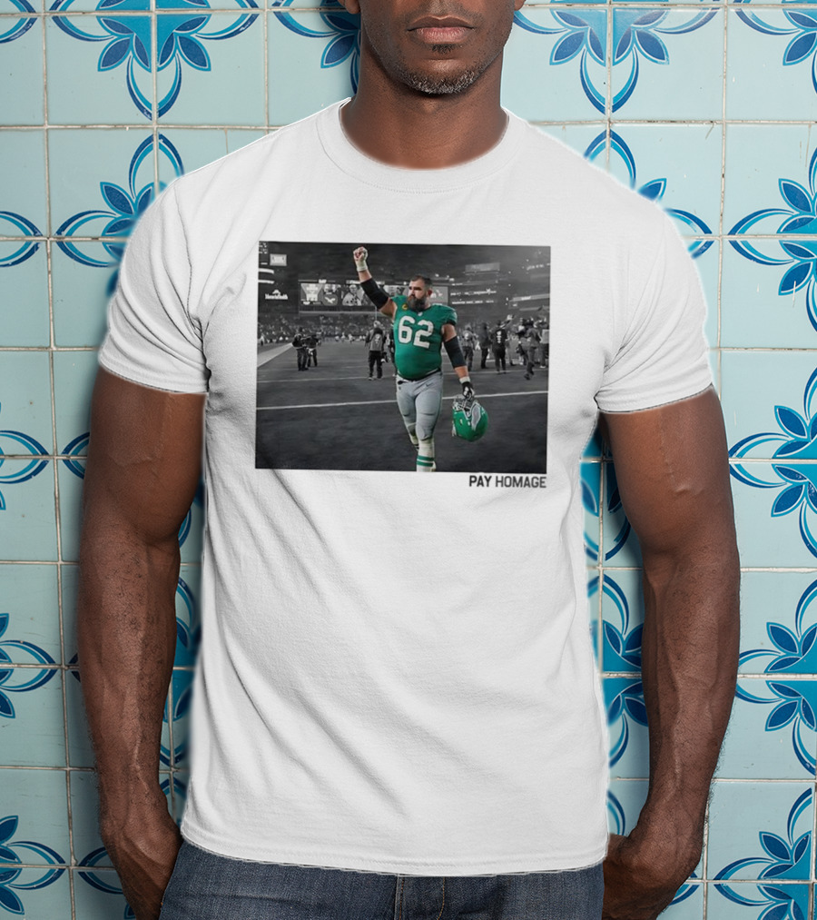 Jason Kelce Philadelphia Eagles NFL Number 62 Giants Stadium Victory T-Shirt
