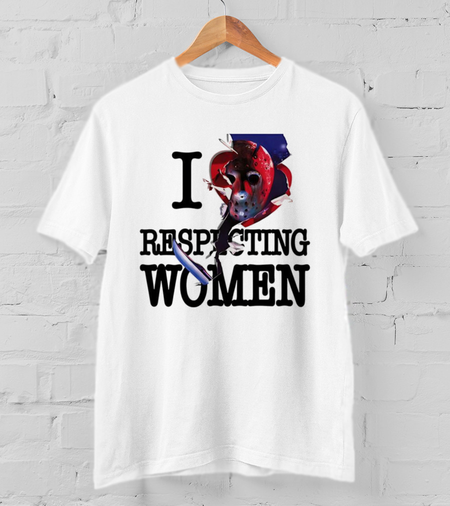 Jason Voorhees I Love Respecting Women Mask Knife T-Shirt