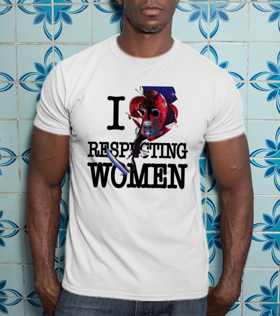 Jason Voorhees I Love Respecting Women Mask Knife T-Shirt
