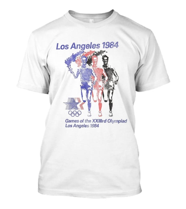 Los Angeles 1984 Games Of The XXIIIrd Olympiad Running Torch Relay T-Shirt