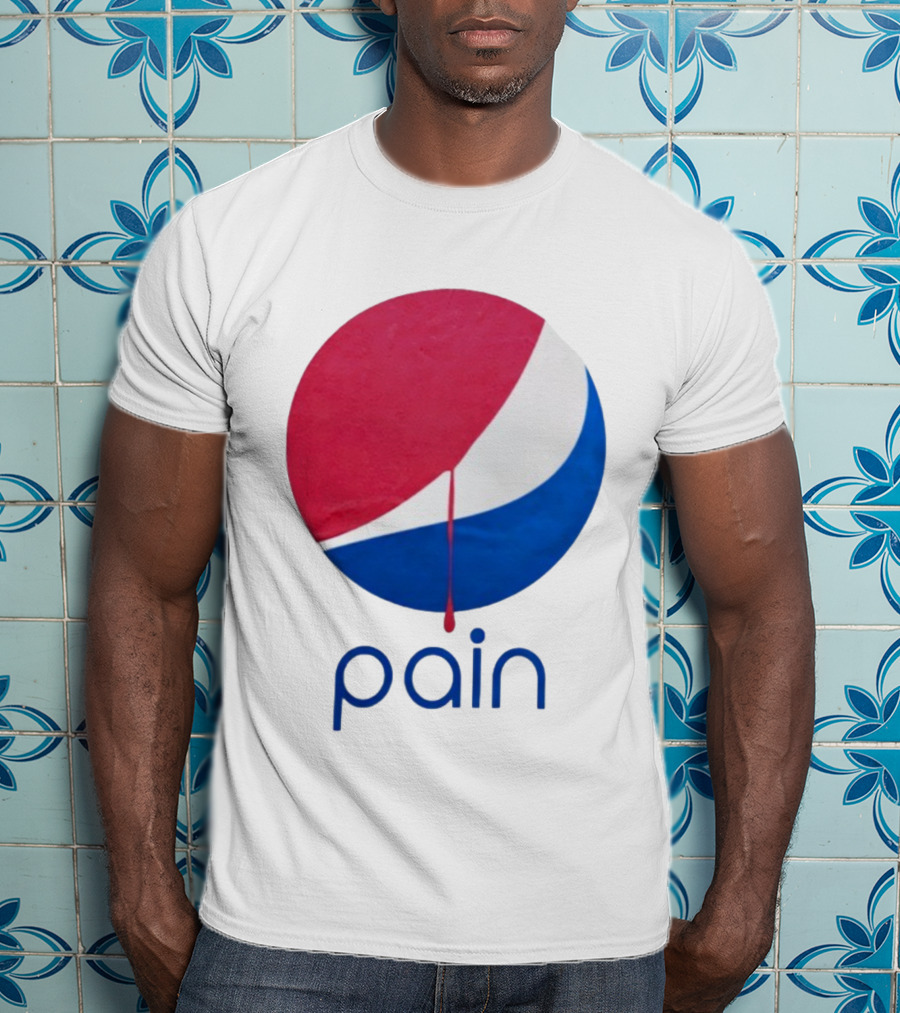 Pain Pepsi Dripping Circle Parody T-Shirt