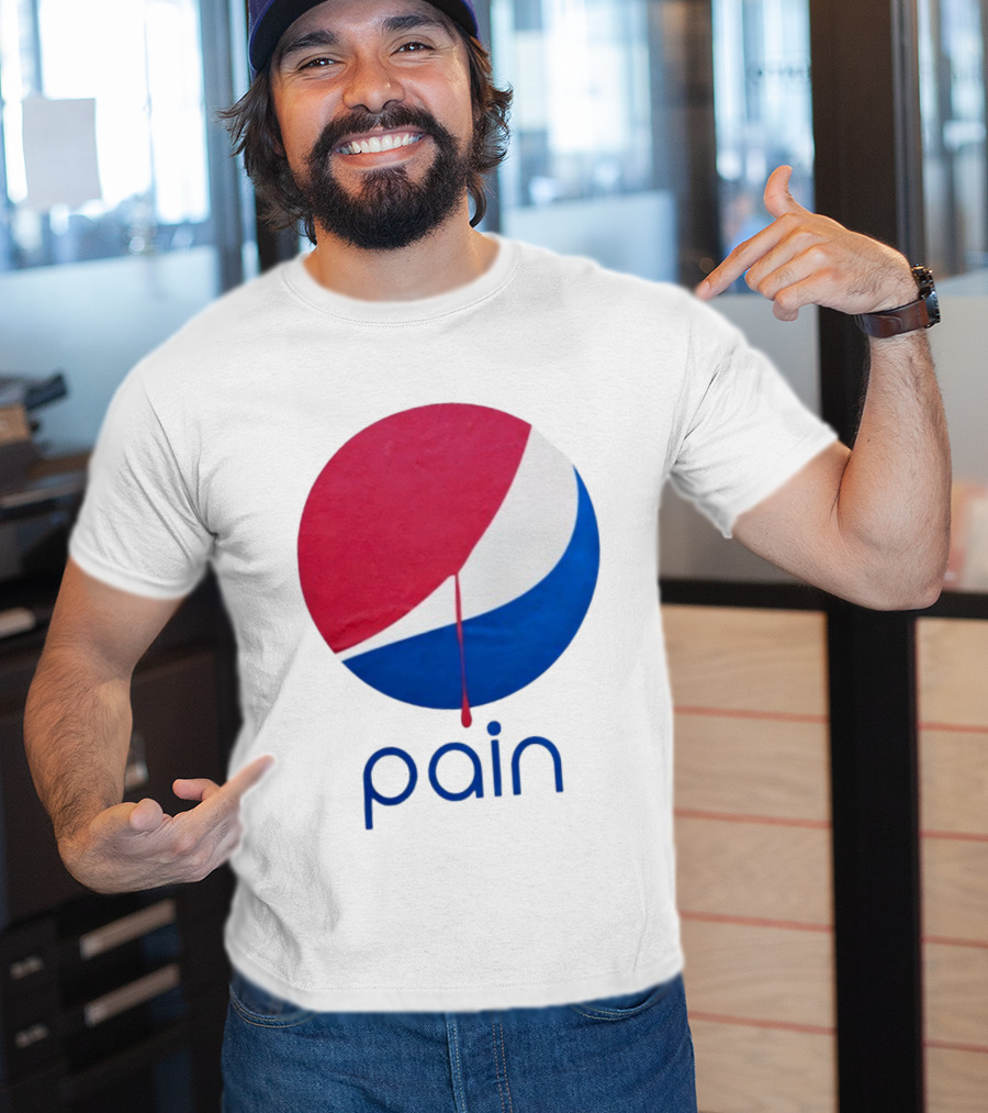 Pain Pepsi Dripping Circle Parody T-Shirt