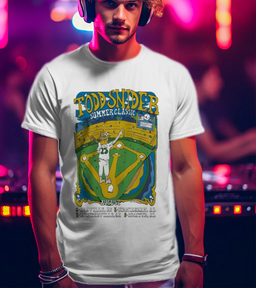 Todd Snider Summer Classic August 8 2025 Birmingham Alabama Workplay Baseball Stadium Event T-Shirt