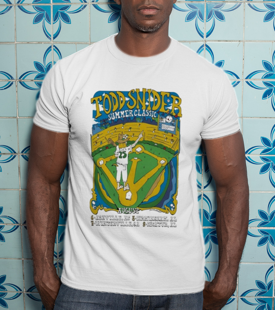 Todd Snider Summer Classic August 8 2025 Birmingham Alabama Workplay Baseball Stadium Event T-Shirt
