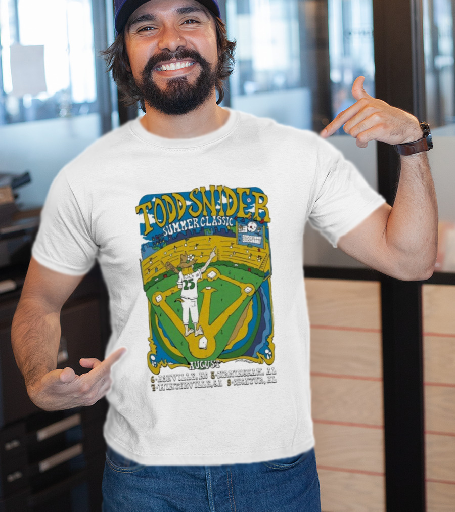 Todd Snider Summer Classic August 8 2025 Birmingham Alabama Workplay Baseball Stadium Event T-Shirt