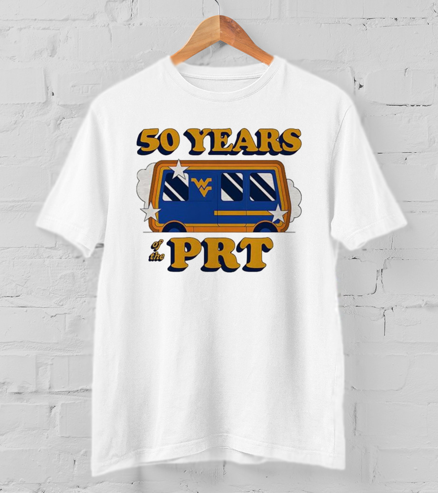 West Virginia 50 Years Of The PRT Celebration With Iconic WV Transit Design T-Shirt