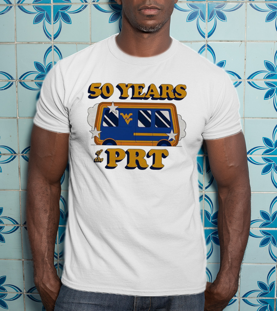 West Virginia 50 Years Of The PRT Celebration With Iconic WV Transit Design T-Shirt