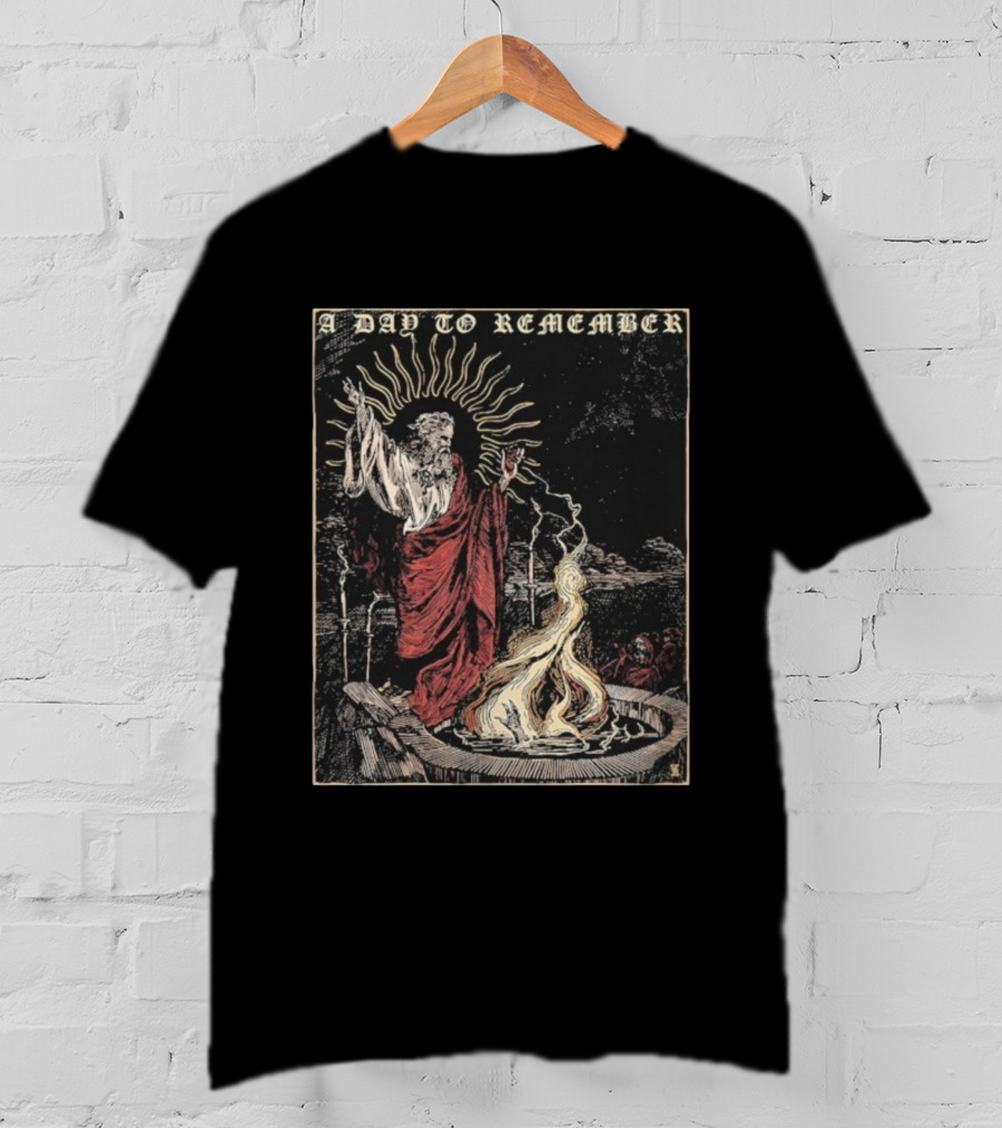 A Day To Remember Silence Graphic With Prophet And Fire Scene T-Shirt
