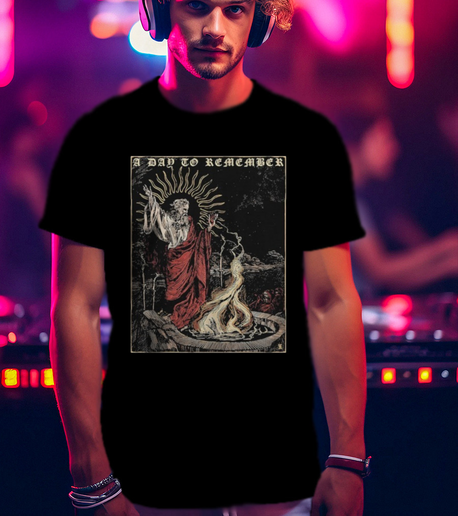 A Day To Remember Silence Graphic With Prophet And Fire Scene T-Shirt
