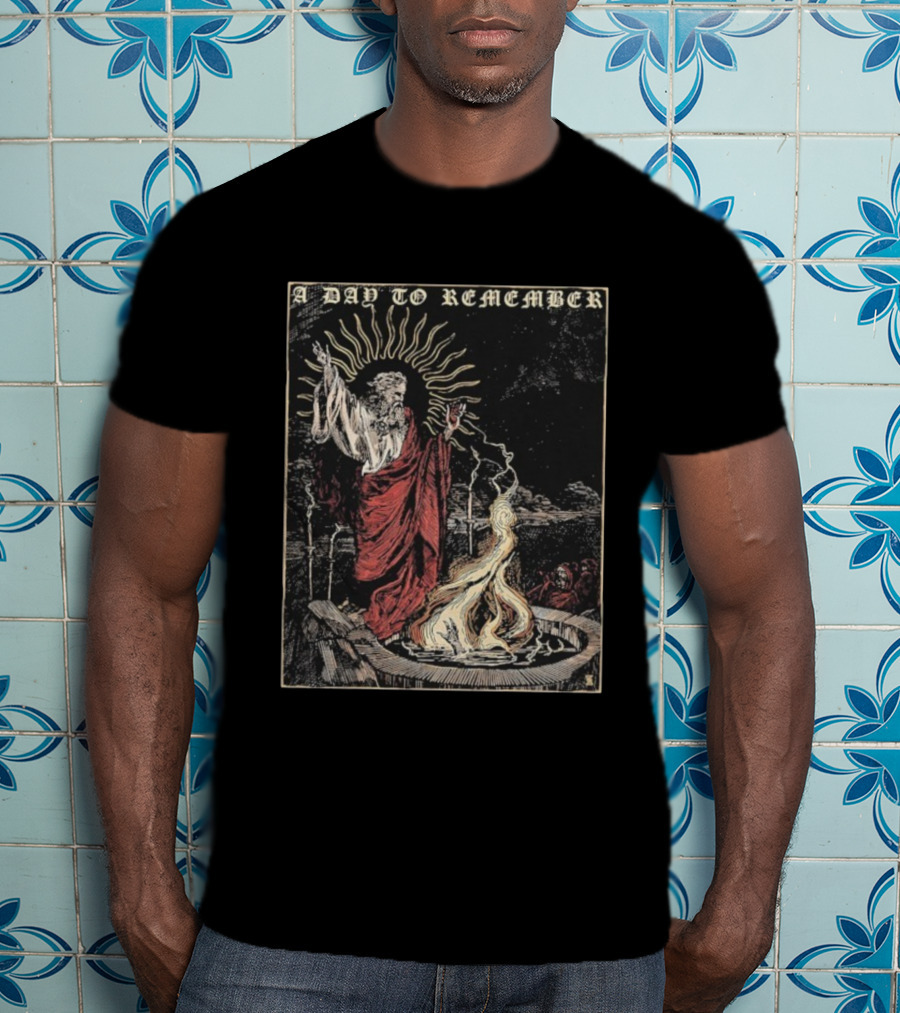 A Day To Remember Silence Graphic With Prophet And Fire Scene T-Shirt