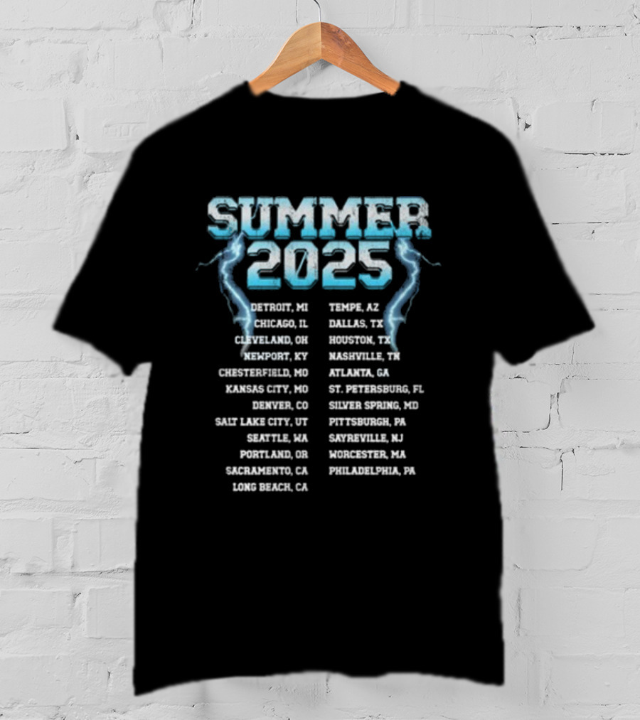 Arrows In Action Summer 2025 Tour Dates And Locations T-Shirt