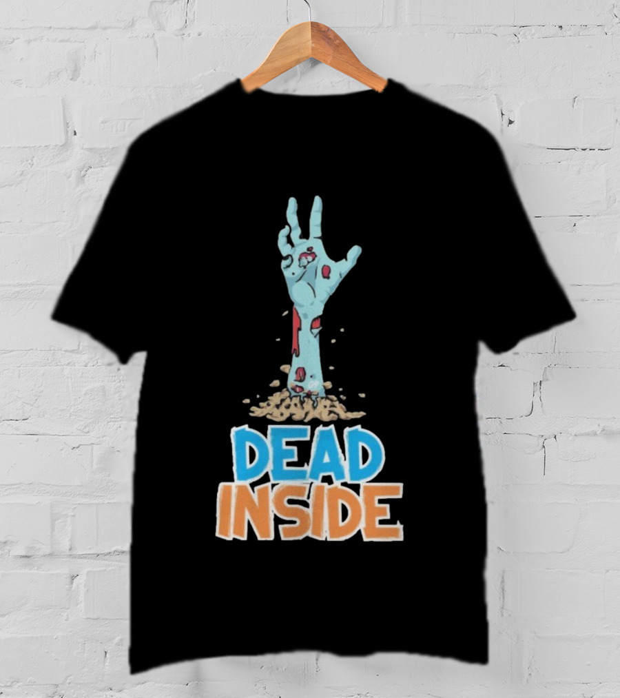 Zombie Hand Rising Dead Inside Halloween T-Shirt