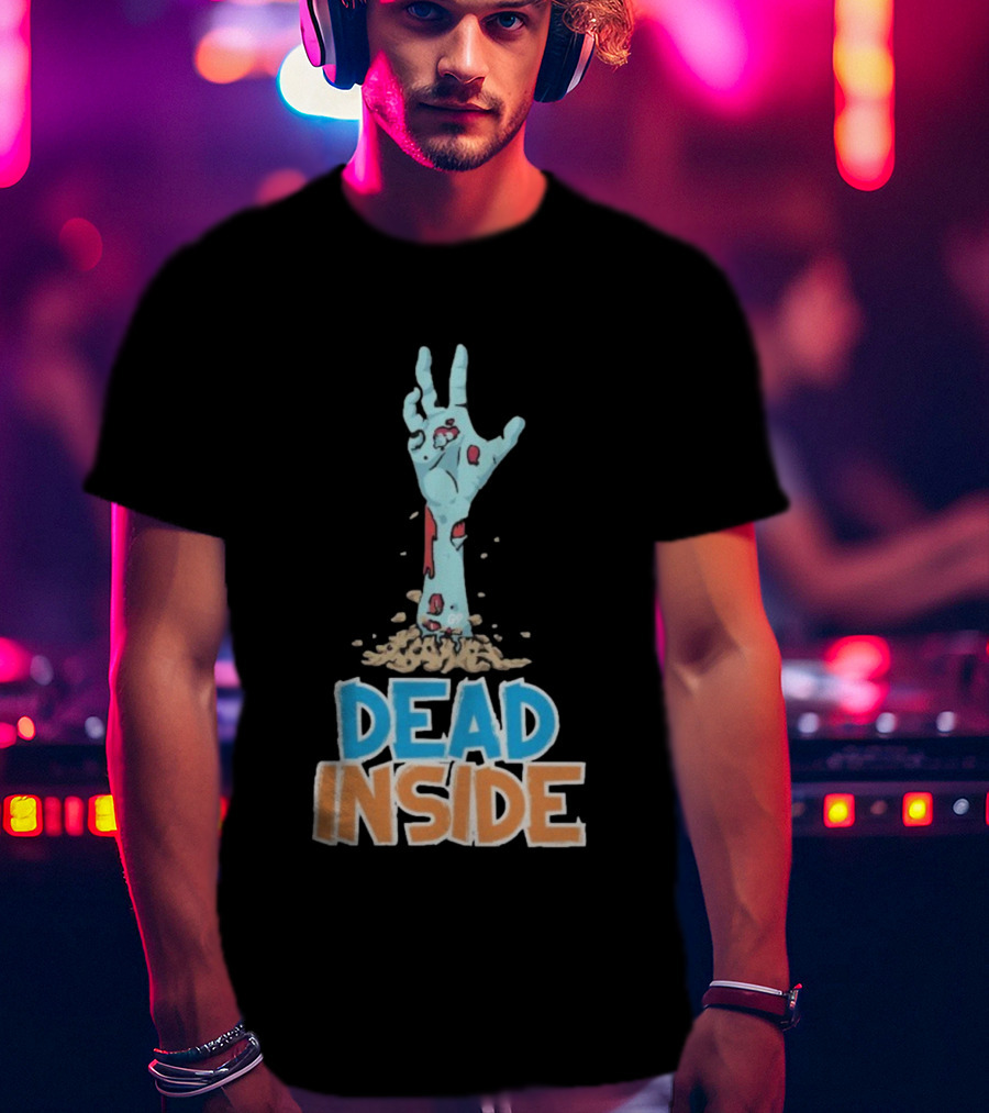 Zombie Hand Rising Dead Inside Halloween T-Shirt