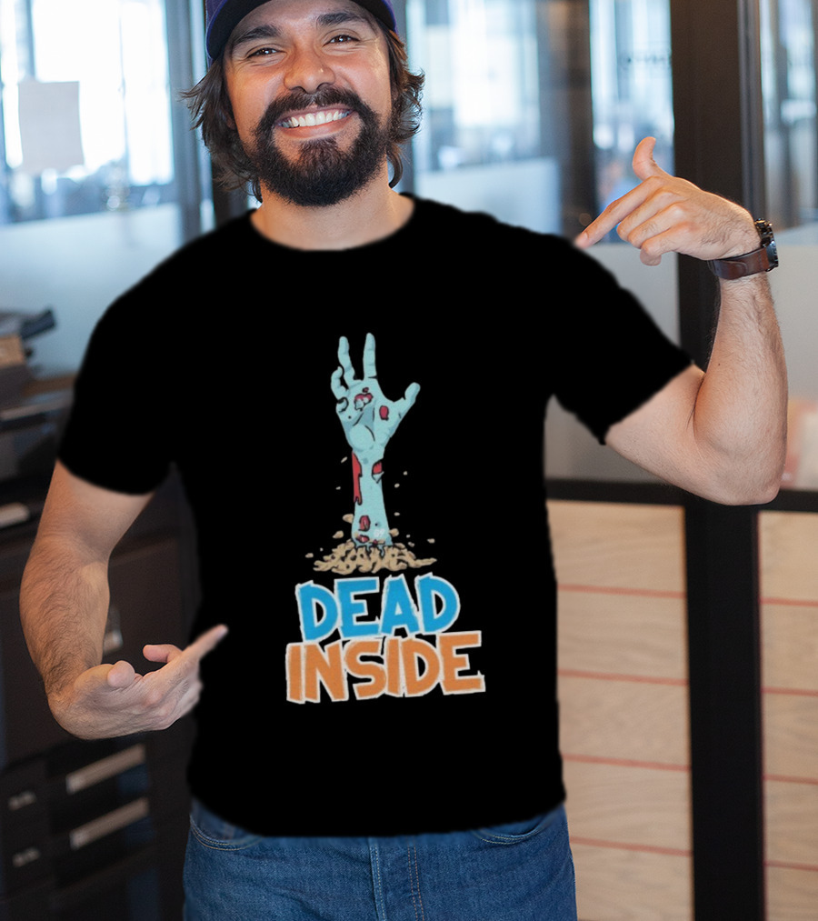 Zombie Hand Rising Dead Inside Halloween T-Shirt