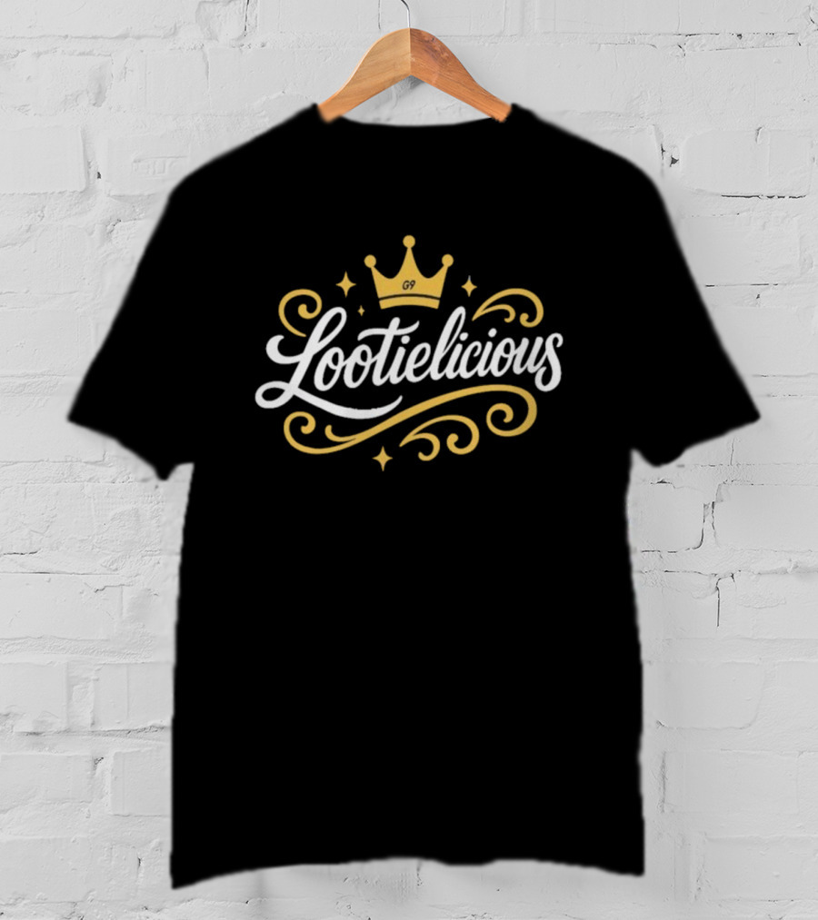 Lootielicious G9 Crown Icon Golden Swirls T-Shirt