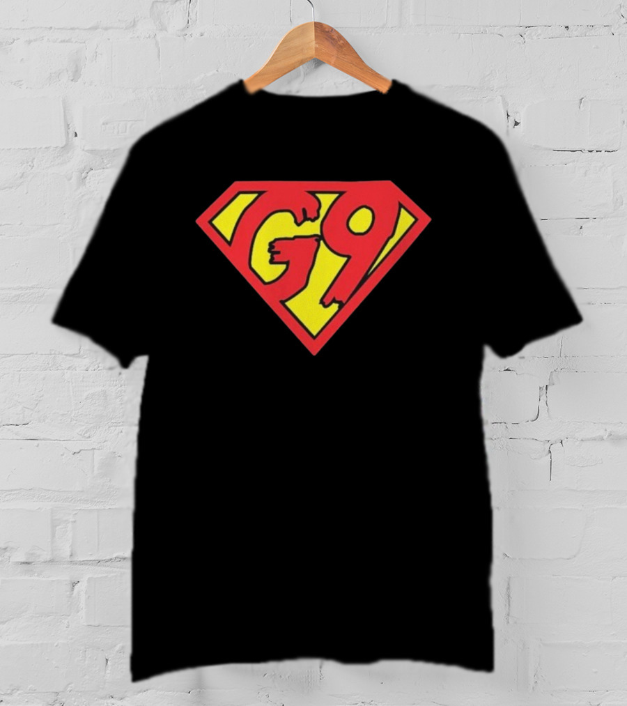 G9 Red And Yellow Comic Shield Graphic T-Shirt