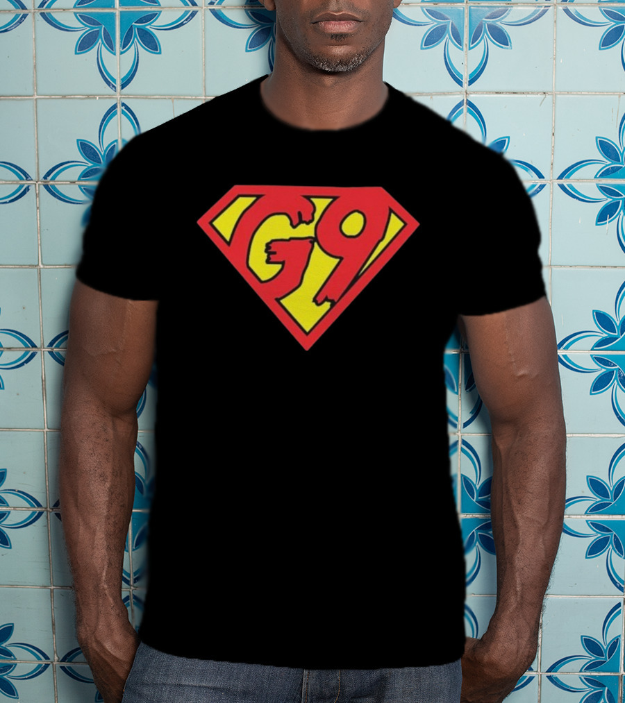 G9 Red And Yellow Comic Shield Graphic T-Shirt