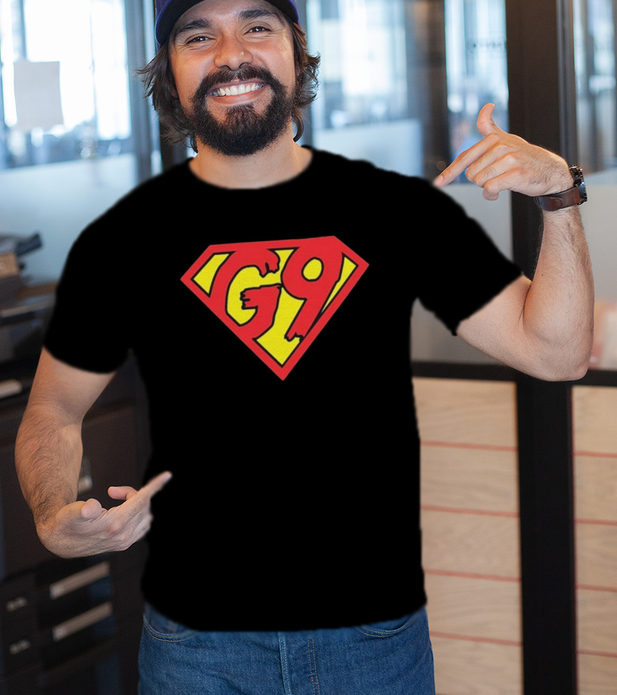 G9 Red And Yellow Comic Shield Graphic T-Shirt