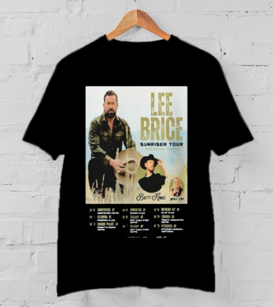 Lee Brice Sunriser Tour 2026 With Brett Kissel And Tenille Arts T-Shirt