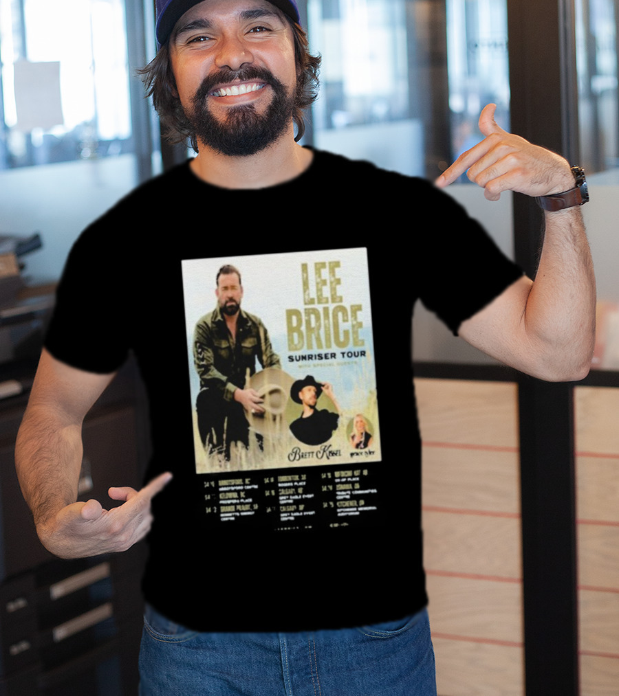 Lee Brice Sunriser Tour 2026 With Brett Kissel And Tenille Arts T-Shirt