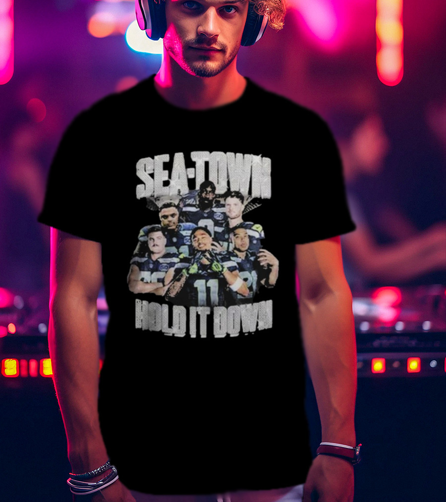 Seattle Seahawks Sea-Town Hold It Down Team Players T-Shirt