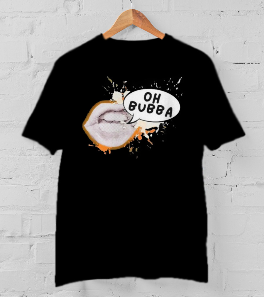 Oh Bubba Lips Speech Bubble Pop Art Style T-Shirt