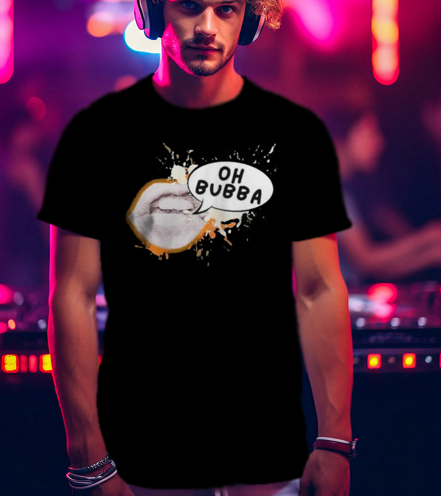 Oh Bubba Lips Speech Bubble Pop Art Style T-Shirt