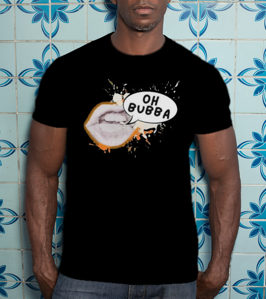 Oh Bubba Lips Speech Bubble Pop Art Style T-Shirt