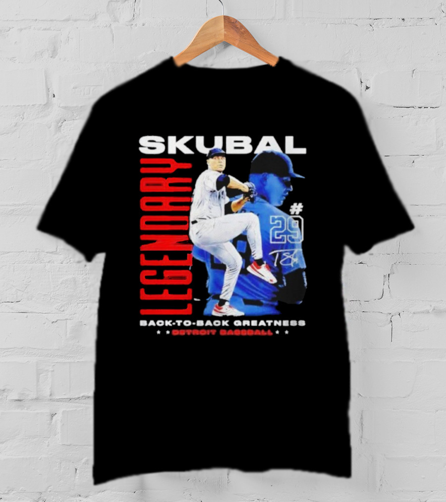 Skubal Legendary Back-To-Back Greatness Detroit Baseball #29 T-Shirt