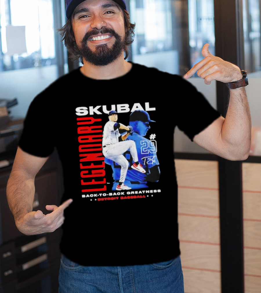 Skubal Legendary Back-To-Back Greatness Detroit Baseball #29 T-Shirt