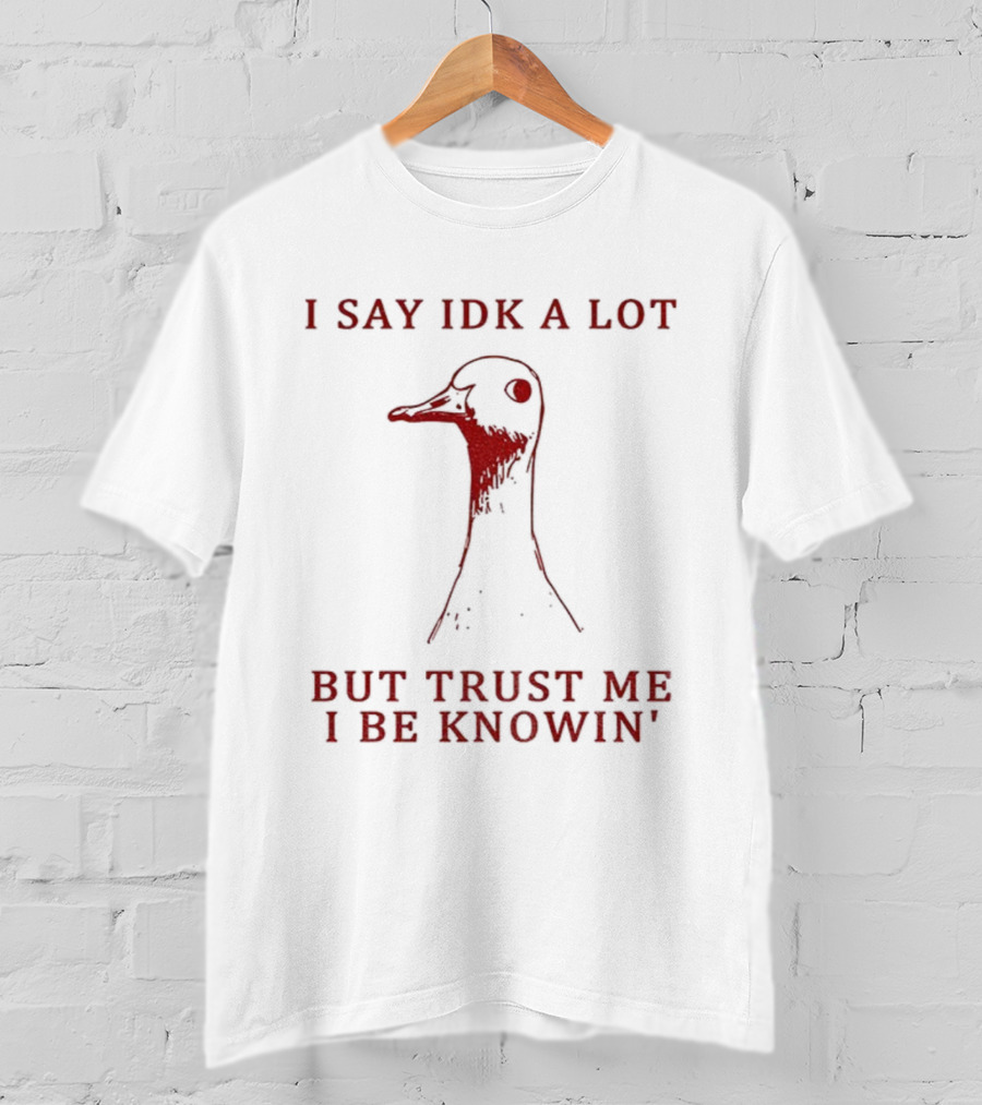 I Say IDK A Lot But Trust Me I Be Knowin' Goose T-Shirt