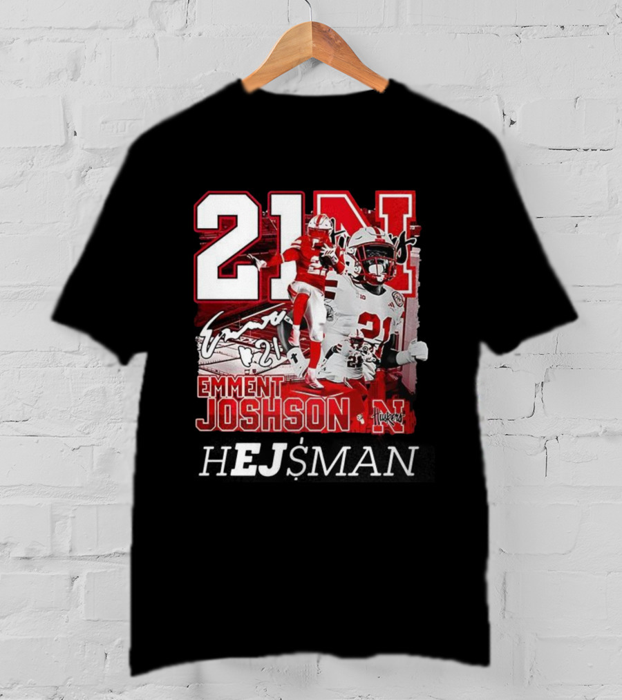 Emmett Johnson Nebraska Cornhuskers 21 Football Huskers Signature 21N T-Shirt