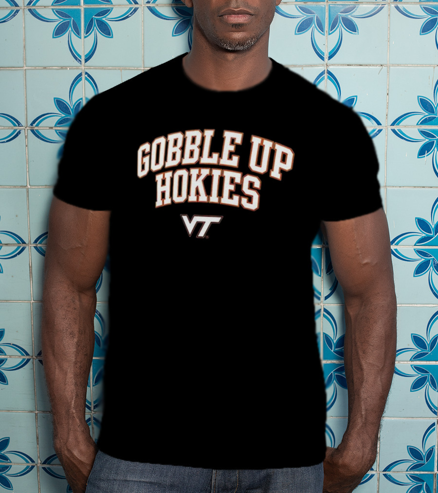 Gobble Up Hokies VT Virginia Tech Hokies Maroon T-Shirt